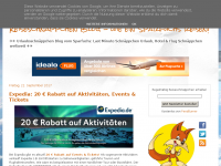 Screenshot des Blogs ReiseSchnäppchenBlog