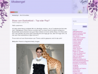 Screenshot des Blogs Modeengel