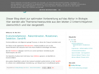 Screenshot des Blogs Biologie Abitur
