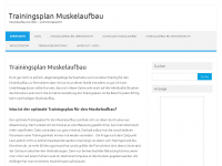 Screenshot des Blogs Trainingsplan Muskelaufbau