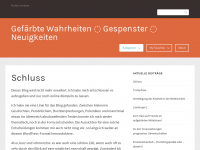 Screenshot des Blogs Gefärbte Wahrheiten ◌ Gespenster ◌ Neuigkeiten
