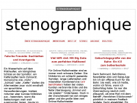 Screenshot des Blogs stenographique – Marketing, Medien, Meinungen