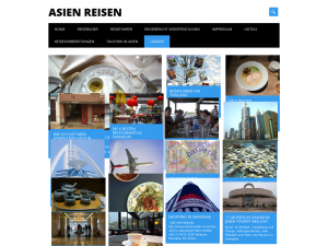 Screenshot des Blogs Asienreise Blog