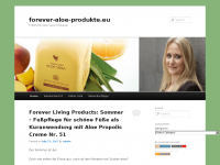 Screenshot des Blogs Forever Living Products – Aloe Vera Produkte