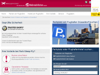 Screenshot des Blogs Parken Flughafen Düsseldorf