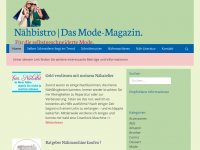 Screenshot des Blogs Nähbistro. Das Webazine für die selbstgefertigte Mode. Tipps und Tricks für die selbstgeschneider