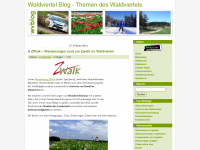 Screenshot des Blogs Waldviertel Blog