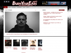 Screenshot des Blogs BurnYourEars Musikmagazin