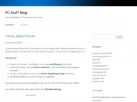 Screenshot des Blogs PC Stuff Blog