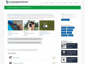 Screenshot des Blogs Golf Entfernungsmesser