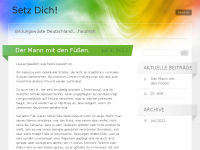Screenshot des Blogs Setz dich!