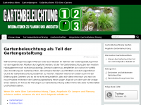 Screenshot des Blogs Gartenbeleuchtung