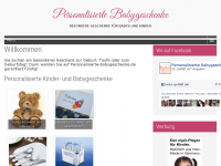 Screenshot des Blogs Personalisierte Babygeschenke