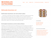 Screenshot des Blogs McDonalds Gutscheine