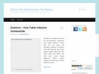 Screenshot des Blogs Kaufemfehlungen für sinnvolle Babyspielsachen
