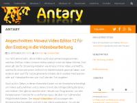 Screenshot des Blogs Antary