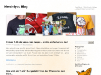 Screenshot des Blogs Merch4you – Textildruck aus München