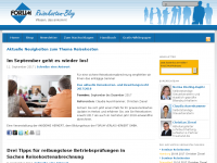 Screenshot des Blogs Reisekosten-Blog
