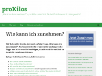 Screenshot des Blogs Gesund und erfolgreich zunehmen!