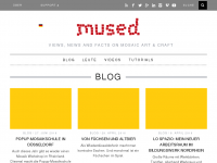 Screenshot des Blogs mused | Blog rund um moderne Mosaikkunst