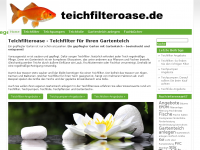 Screenshot des Blogs Teichfilteroase.de