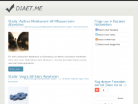 Screenshot des Blogs Diaet.me – Alles neue zum Thema Diät