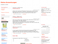 Screenshot des Blogs Kleine Anmerkungen