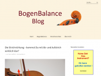 Screenshot des Blogs BogenBalance Blog