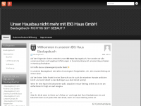 Screenshot des Blogs Hausbau mit IBG Haus