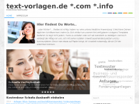 Screenshot des Blogs Kostenlose Textbeispiele
