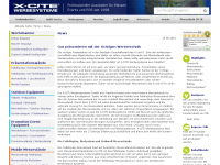 Screenshot des Blogs News der X-Cite Werbesysteme GmbH