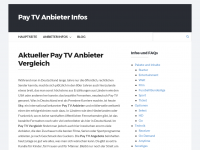 Screenshot des Blogs Pay TV Anbieter Online vergleichen