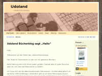 Screenshot des Blogs Udoland Bücherblog