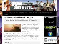 Screenshot des Blogs Grand Theft Auto V / GTA 5 kaufen, News, Cheats und Infos für die PS 3, xBox 360 und den PC