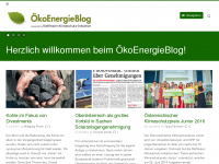 Screenshot des Blogs ÖkoEnergie-Blog