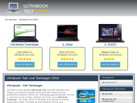 Screenshot des Blogs www.ultrabooks-test.net