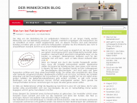 Screenshot des Blogs Der Miniküchen Blog