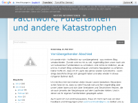 Screenshot des Blogs Patchwork, Pubertanten und andere Katastrophen