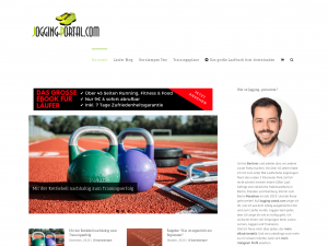 Screenshot des Blogs Jogging-Portal.com: Laufschuhe, Laufevents, Trainingspläne