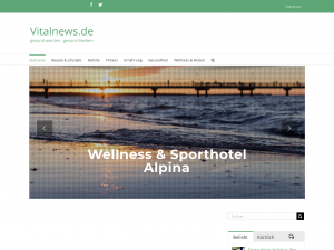 Screenshot des Blogs Vitalnews – Gesund bleiben