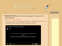 Screenshot des Blogs Weltenspur