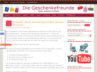Screenshot des Blogs Geschenkefreunde