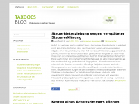 Screenshot des Blogs Taxdocs Blog