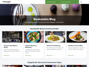 Screenshot des Blogs Gourmet und Gastronomie Blog