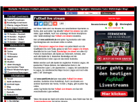 Screenshot des Blogs Fußball Livestreams