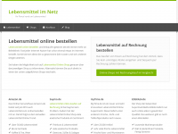 Screenshot des Blogs Lebensmittel im Netz – Lebensmittel online bestellen