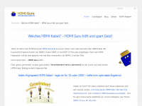Screenshot des Blogs HDMI Guru – Welches HDMI Kabel?