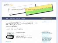 Screenshot des Blogs Mein Preis Blog – Amazon Preisentwicklung