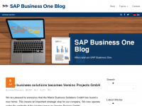 Screenshot des Blogs SAP Business One Blog