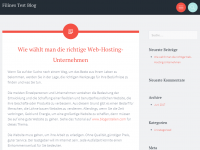 Screenshot des Blogs Filines Testblog